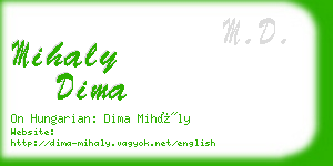 mihaly dima business card